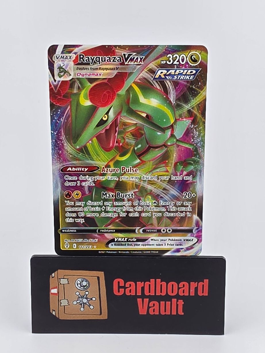 2021 Pokémon Rayquaza Vmax Full Art 111/203