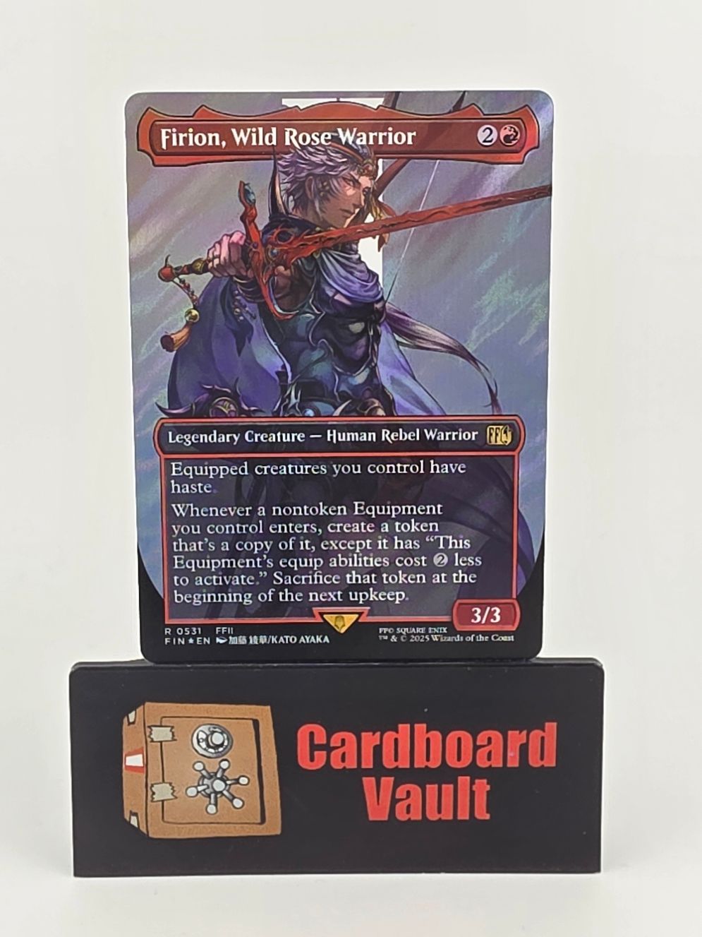 2025 Magic The Gathering Firion Wild Rose Warrior 0531 Borderless Foil