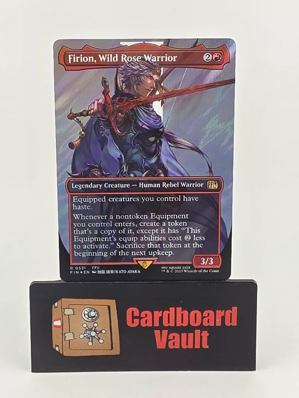 2025 Magic The Gathering Firion Wild Rose Warrior 0531 Borderless Foil