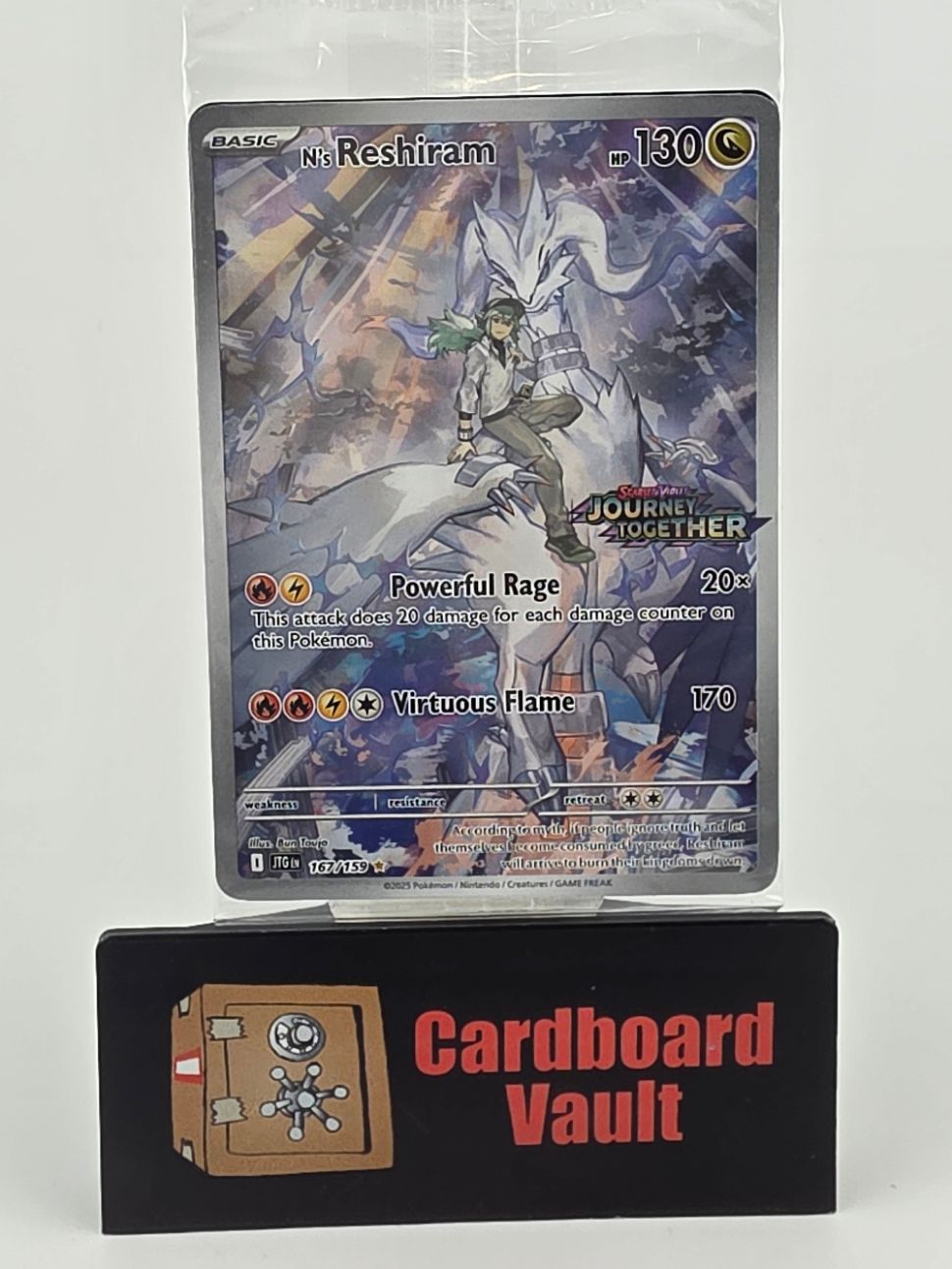 2025 Pokémon Ns Reshiram Full Art 167/159 Sealed