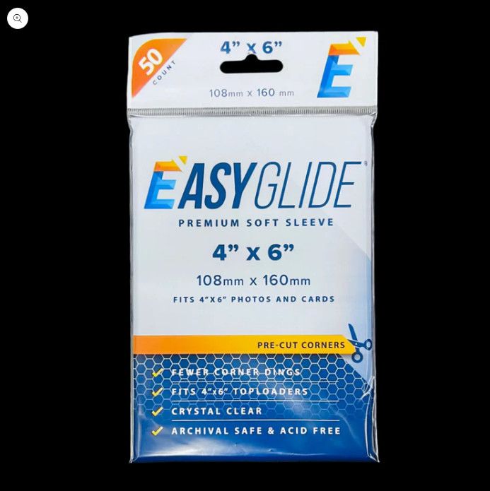 Shellz 4x6 Oversized Easy Glide Soft Sleeves Qty 50