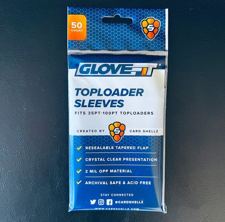 Shellz Glove-Fit Toploader Sleeves Fits 35- 100 Pt  (50 Count)