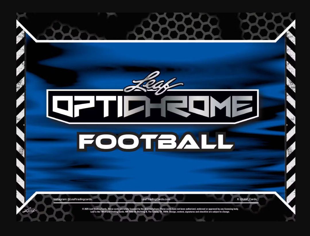 2025 Leaf Optichrome Football Hobby Box
