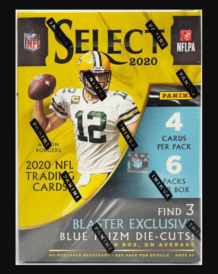 2020 Select Football Blaster Box (Blue Prizm Die-Cuts)