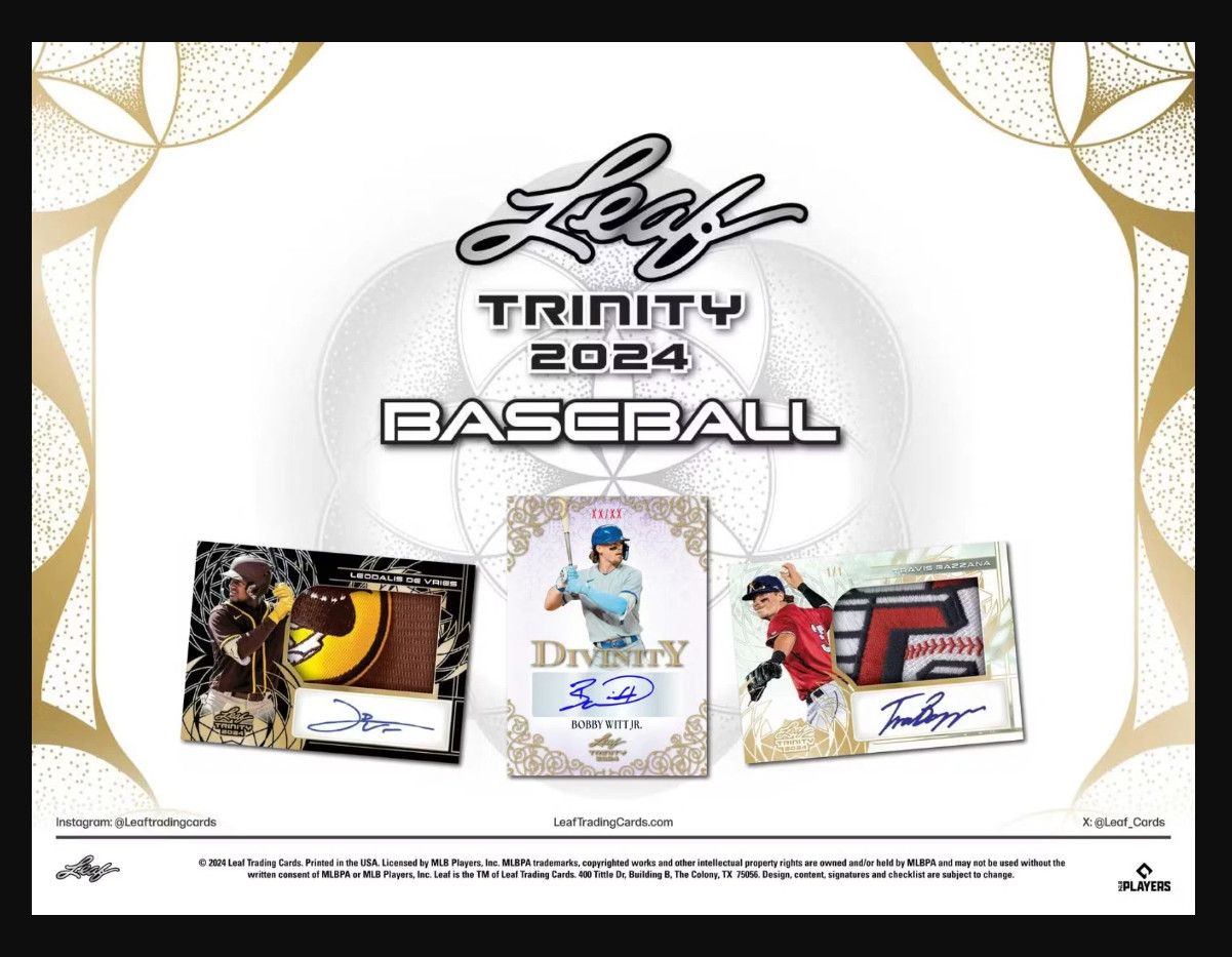 2024 Leaf Trinity Baseball Hobby Box