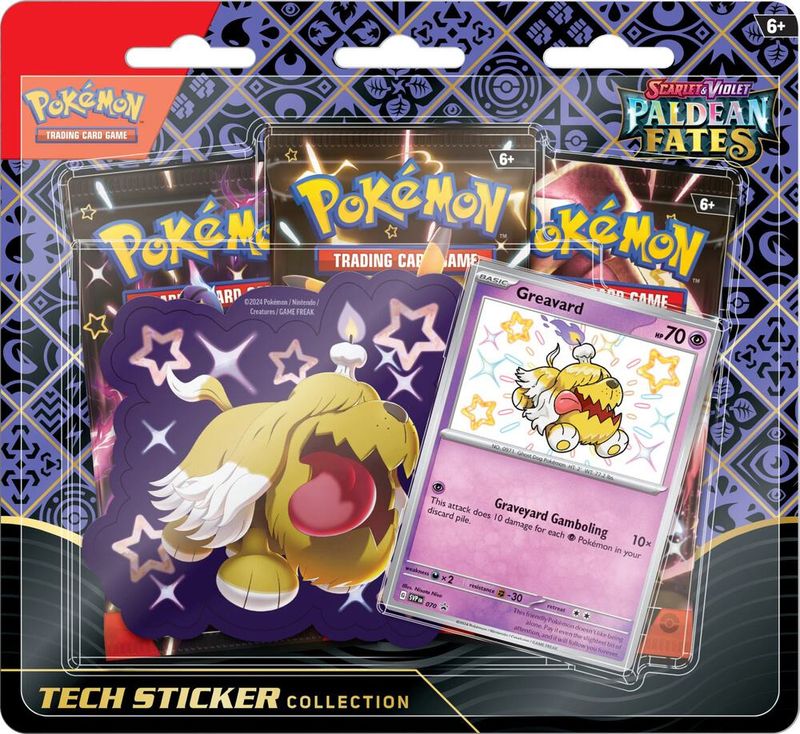 Pokémon Paldean Fates Greavard Tech Sticker Collection