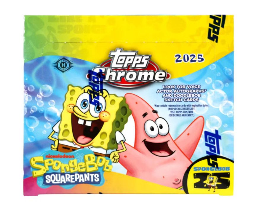 2025 Topps Chrome Sponge Bob 25th Anniversary Hobby Box