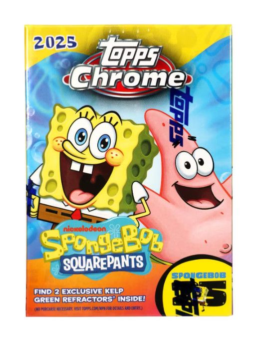 2025 Topps Chrome Sponge Bob 25th Anniversary Value  Box