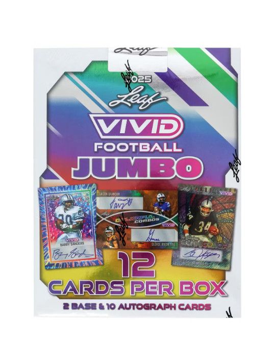 2025 Leaf Vivid Football Jumbo Box