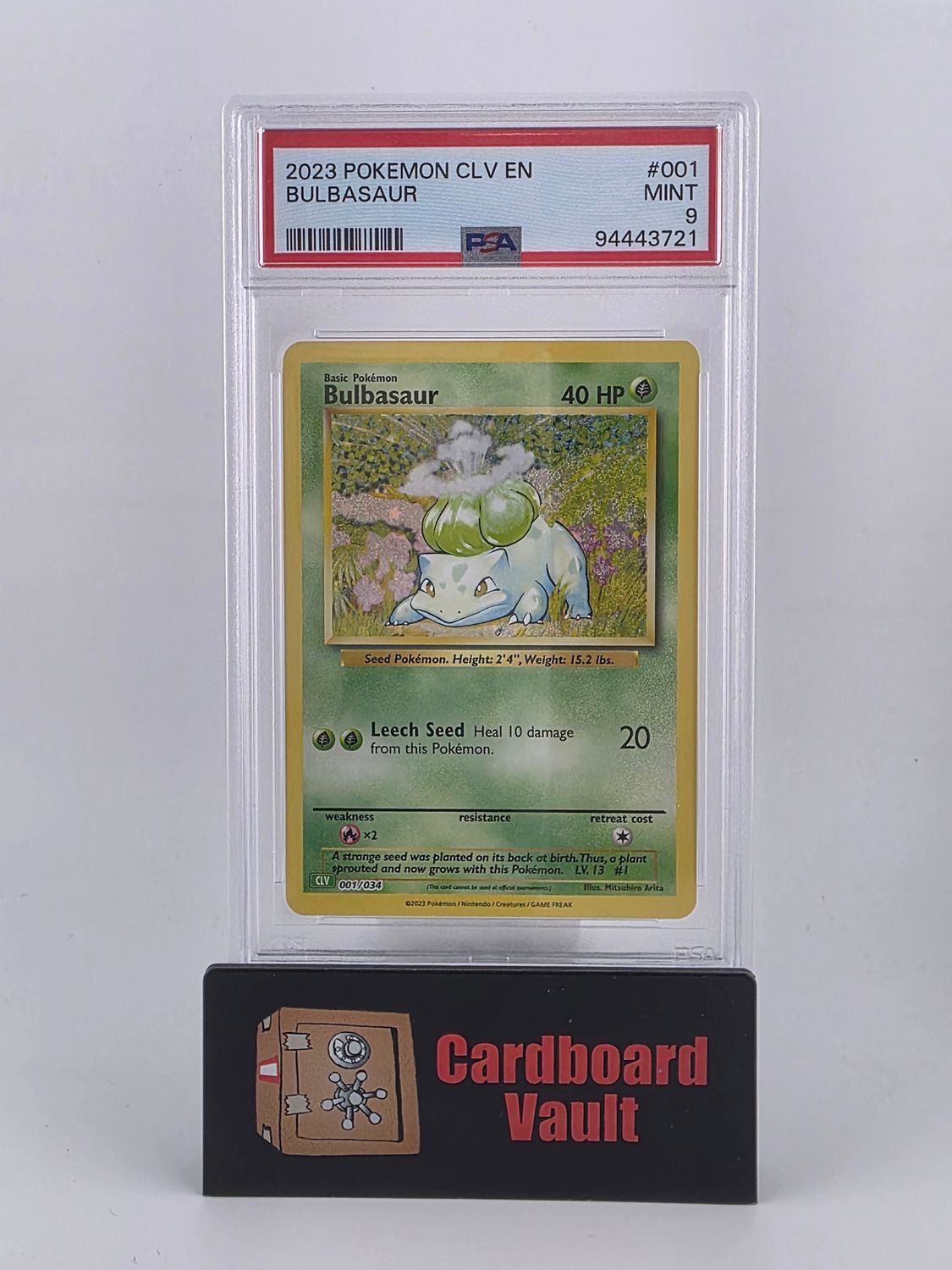 2023 Pokemon Bulbasaur Holo 001/034 PSA 9 94443721