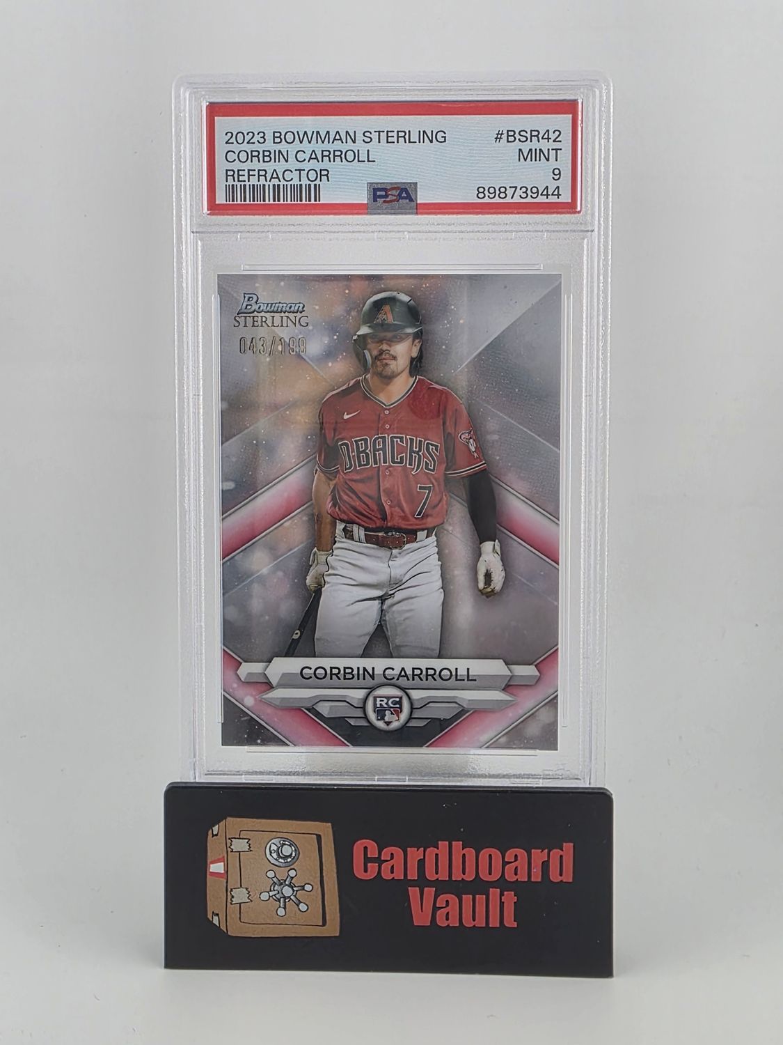 2023 Bowman Sterling Corbin Carroll Refractor #BSR-42 043/199 PSA 9 89873944