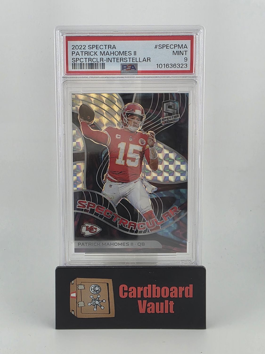 2022 Spectra Patrick Mahomes II Interstellar #SPEC-PMA 25/50 PSA 9 101636323
