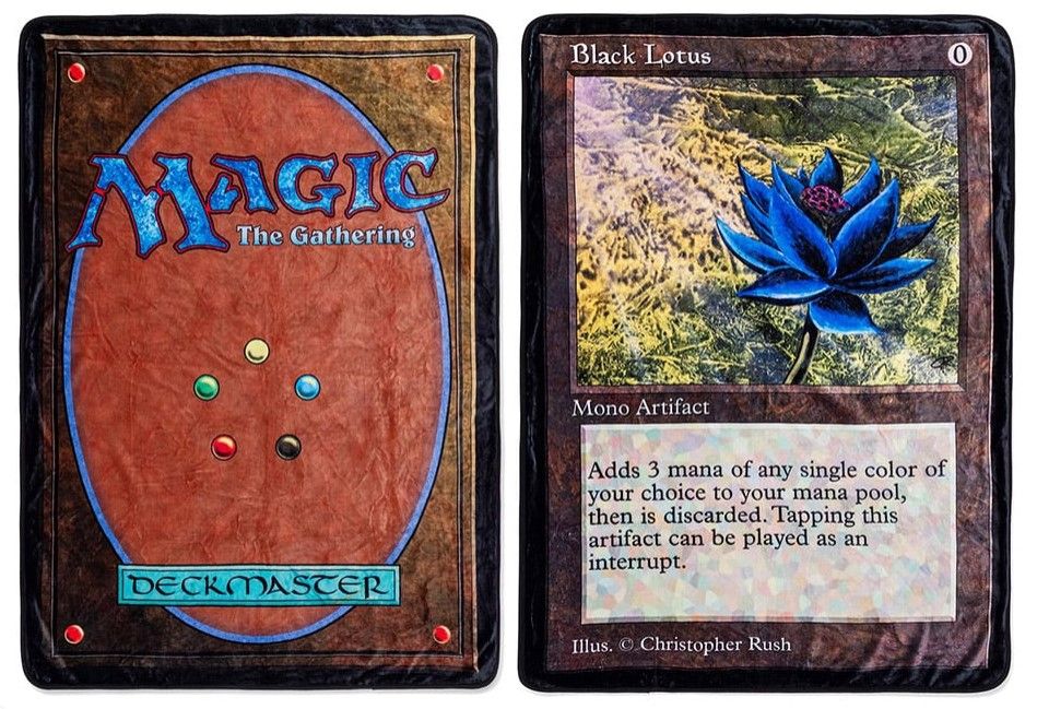 Magic the Gathering Blanket  Black Lotus 2 Sided