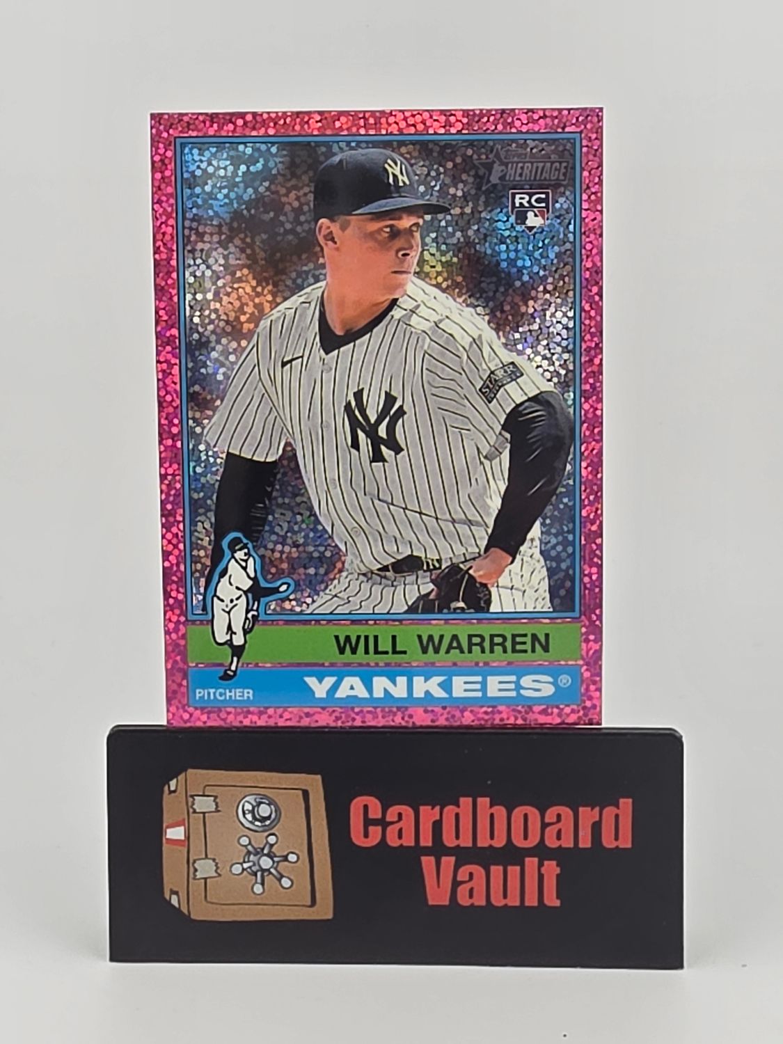 2025 Topps Heritage Will Warren #281 Pink Sparkle