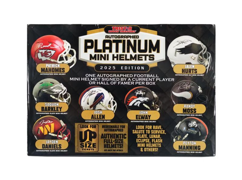 2025 Tristar Platinum Autographed Mini Helmets Football