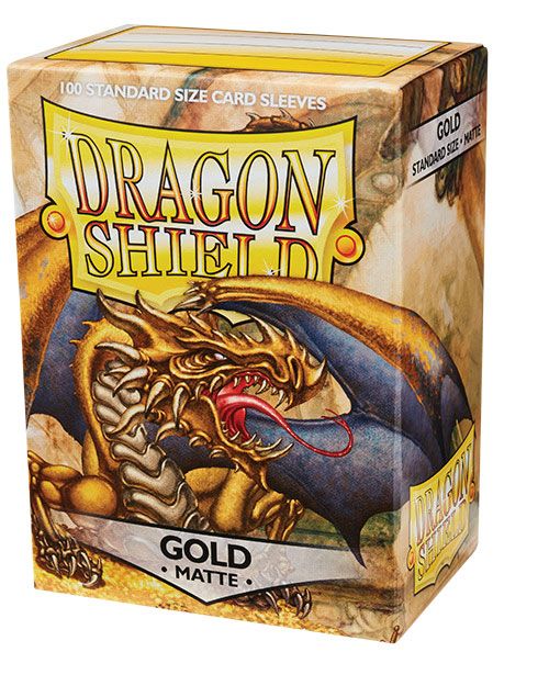 Dragon Shield 100 Card Sleeves Matte Gold