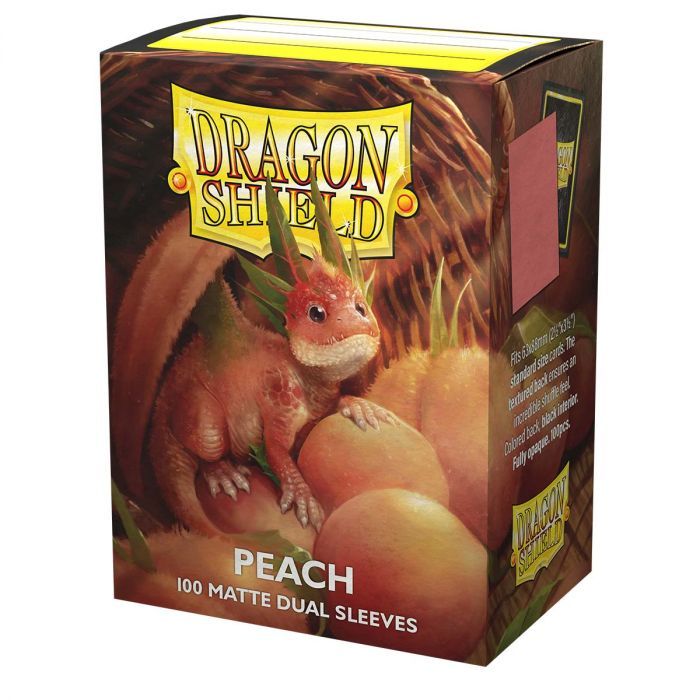 Dragon Shield 100 Dual Card Sleeves Matte Peach