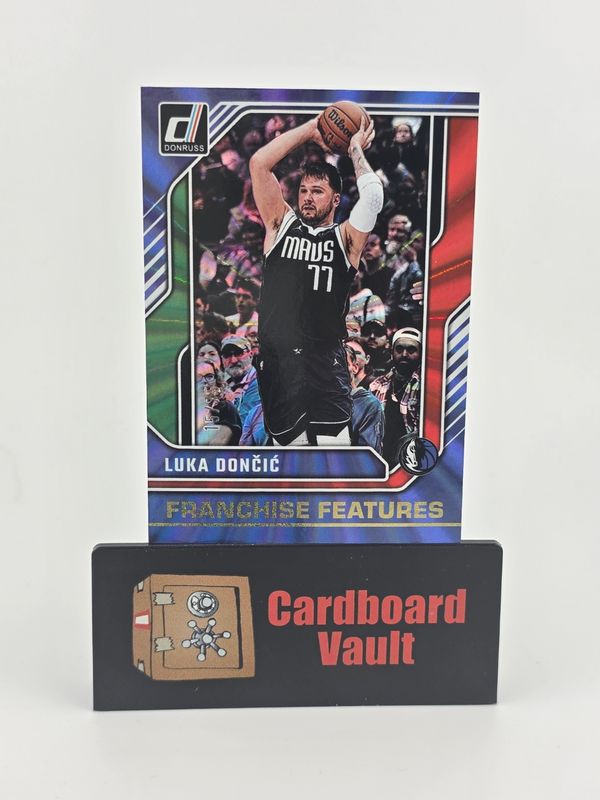 2024-25 Donruss Luka Doncic Franchise Features #17 Holo Red Green Laser 15/75
