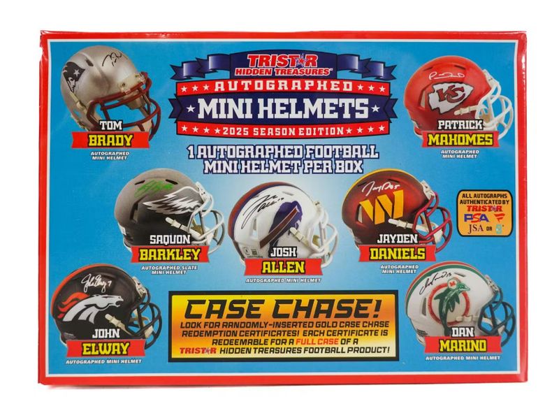 2025 TriStar Hidden Treasures Autographed Football Mini Helmet Season Edition Hobby Box
