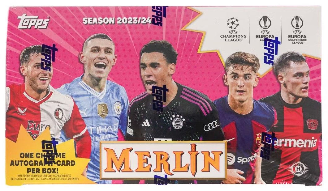 2023/24 Topps Chrome Merlin UEFA Club Competitions Soccer Hobby Box
