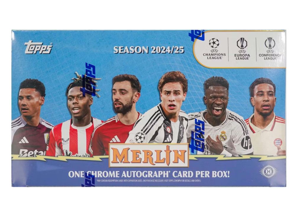 2024/25 Topps Chrome Merlin UEFA Club Competitions Soccer Hobby Box