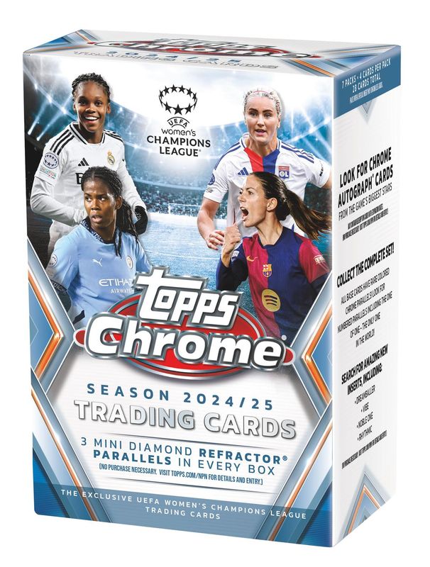 2024/25 Topps Chrome UEFA Women's Champions League Value Blaster Box