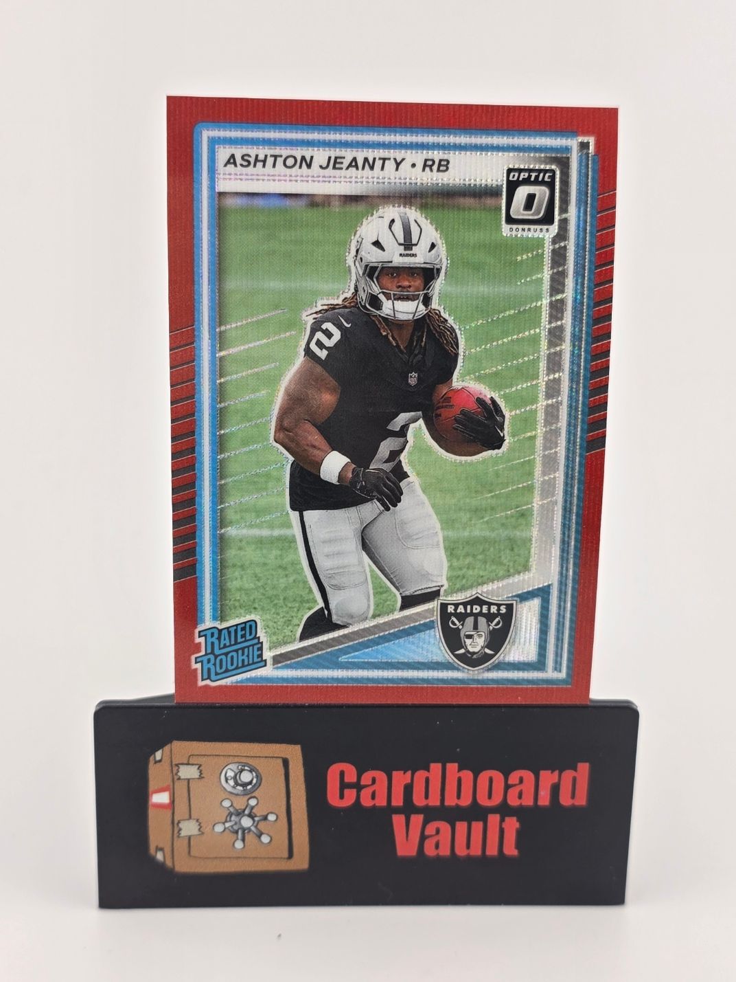 2025 Donruss Optic Football Ashton Jeanty #305 Rated Rookie Red Pandora Prizm