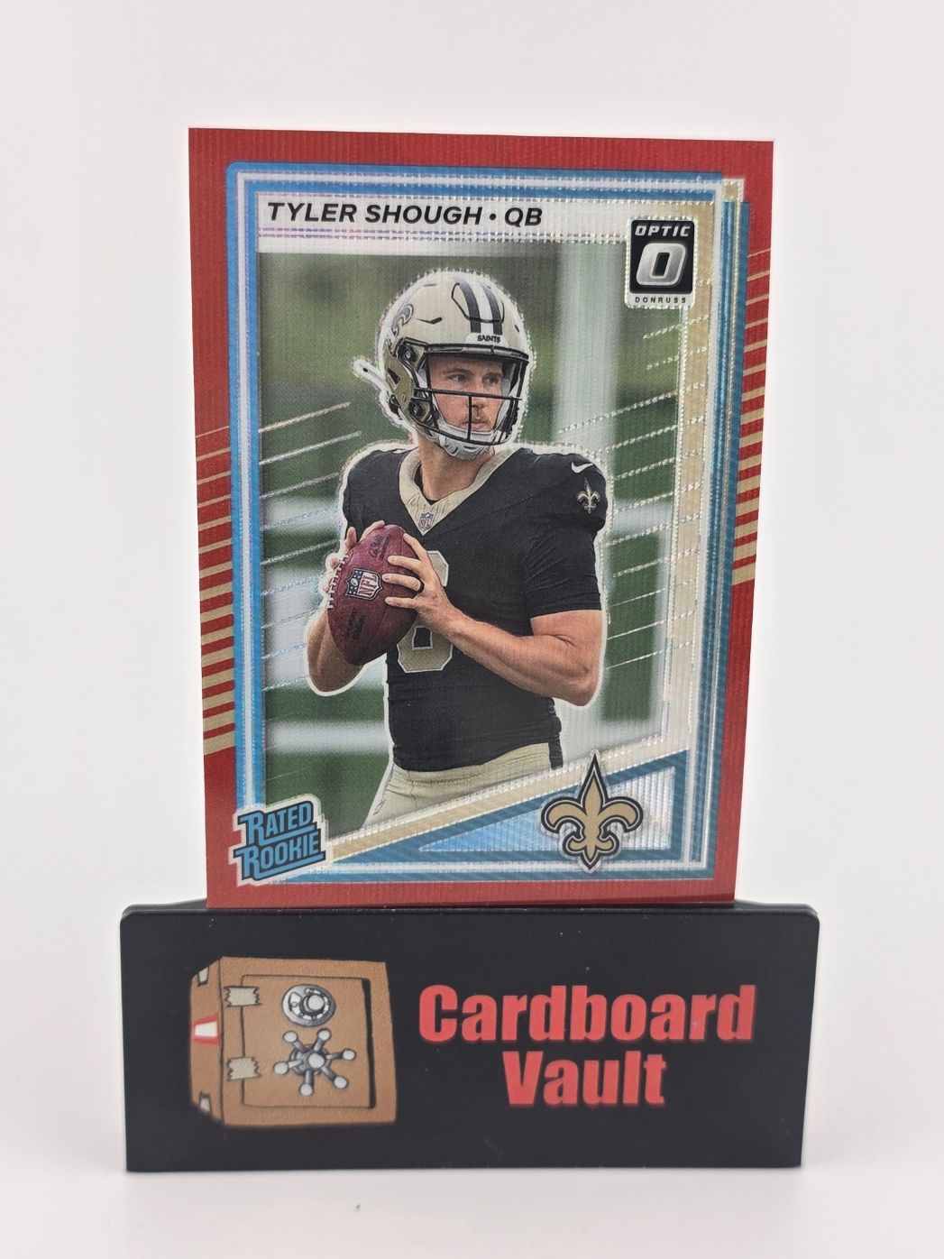 2025 Donruss Optic Football Tyler Shough #304 Rated Rookie Red Wave Prizm