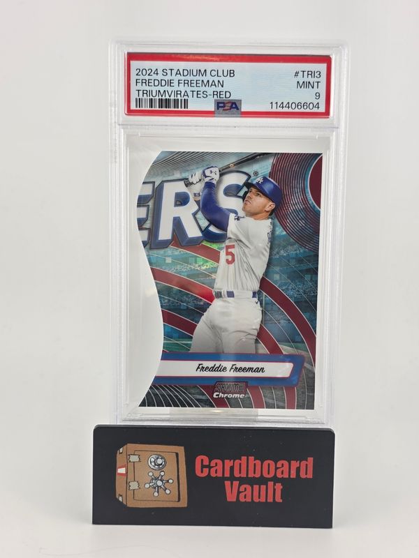 2024 Stadium Club Freddie Freeman Triumvirates Red #TRI3 PSA 9 114406604