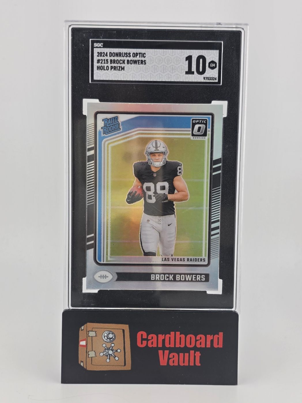 2024 Donruss Optic Brock Bowers Rated Rookie #215 Holo Prizm