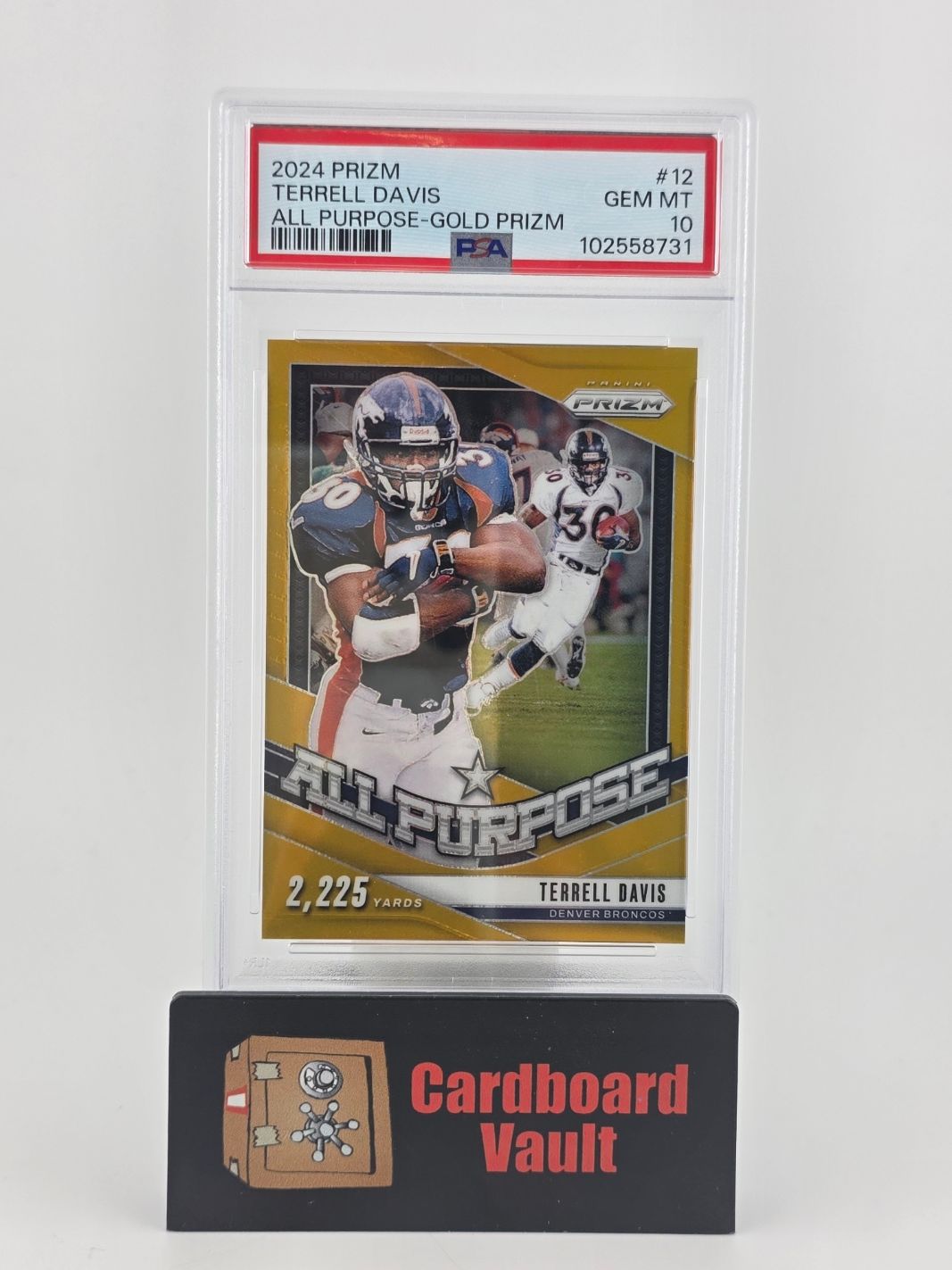 2024 Prizm Terrell Davis All Purpose Gold Prizm #12  10/10 PSA 10 102558731