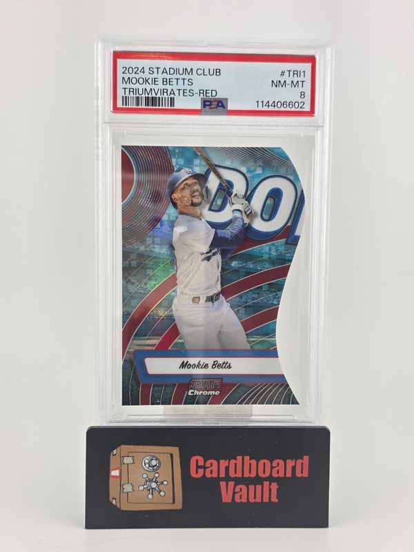 2024 Stadium Club Mookie Betts Triumvirates Red #TRI 1 PSA 8 114406602