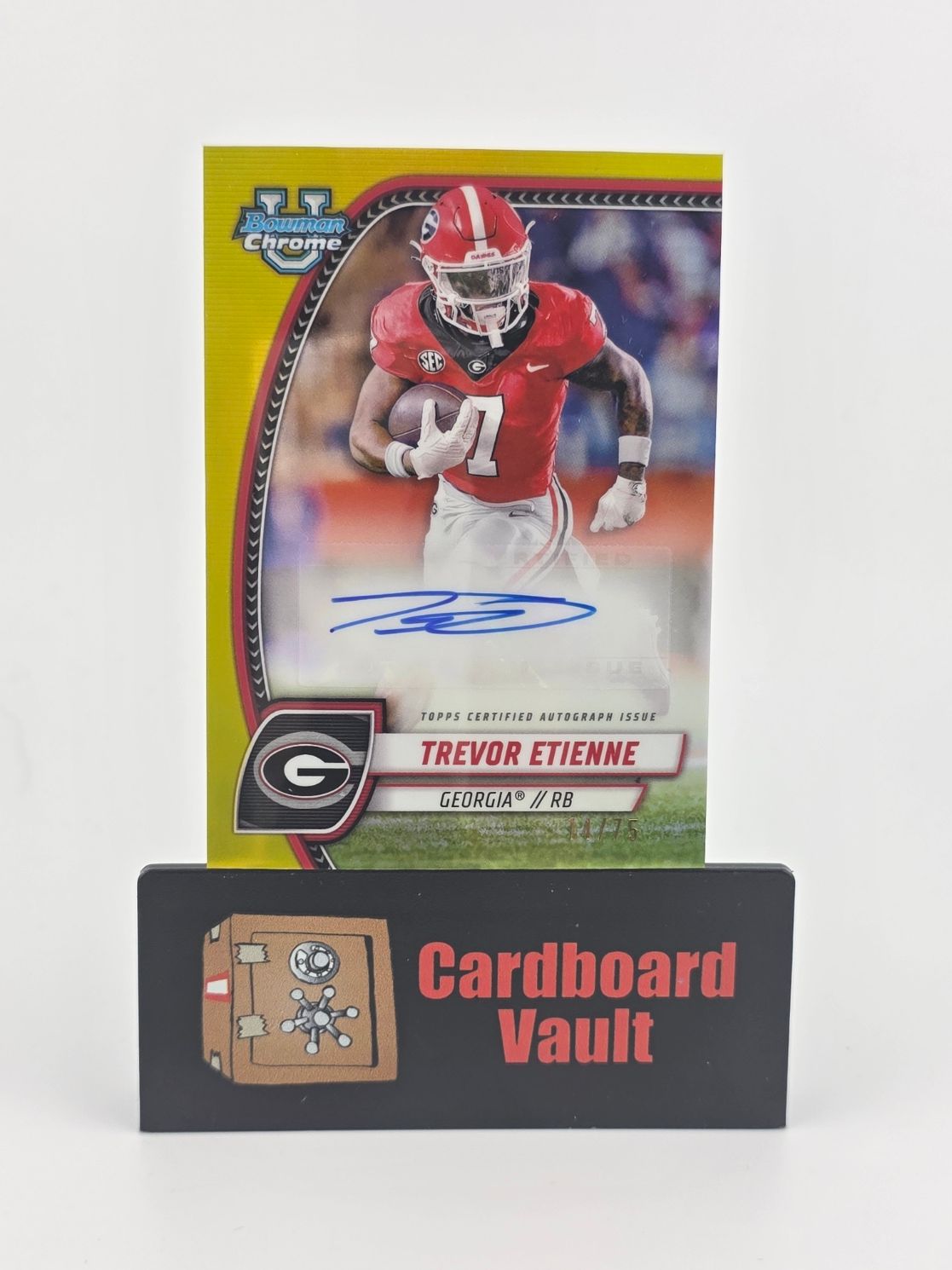 2024 Bowman Chrome U Trevor Etienne  Autograph #PA-TET Yellow 14/75