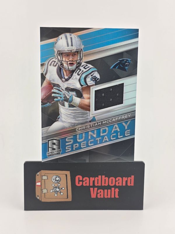 2018 Spectra Football Christian McCaffrey Sunday Spectacle Patch #45 084/199