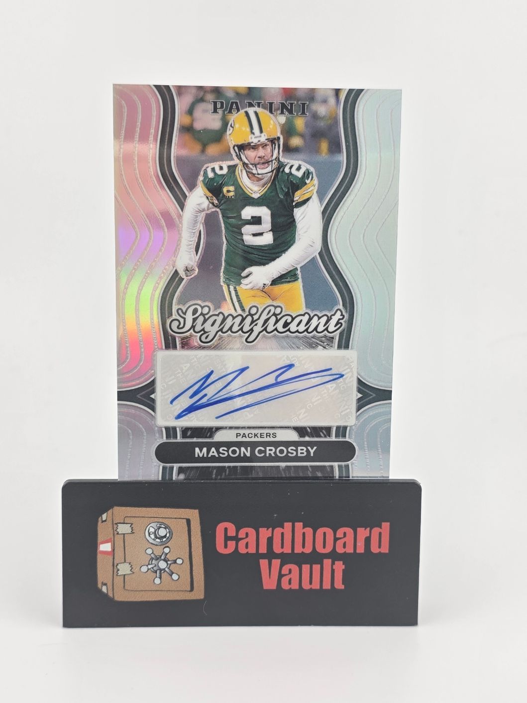 2024 Panini Mason Crosby Significant Autograph #SS-MCY Silver Prizm