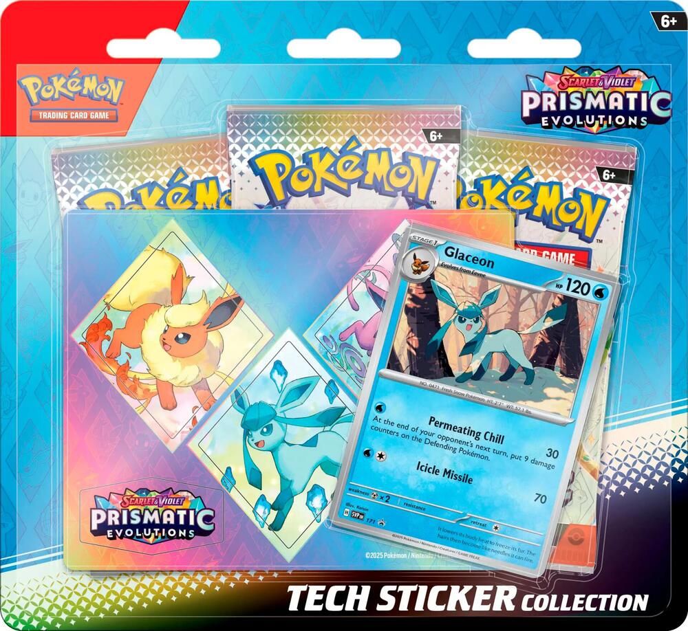 Pokémon Prismatic Evolutions Tech Sticker Collection Glaceon