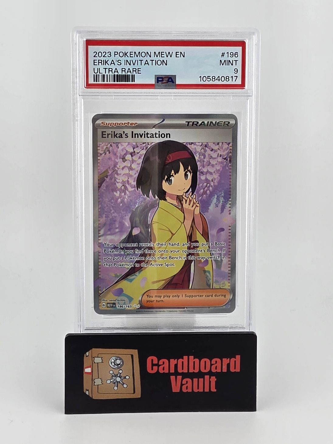 2023 Pokémon Mew EN Erikas Invitation Ultra Rare #196 PSA 9 105840817