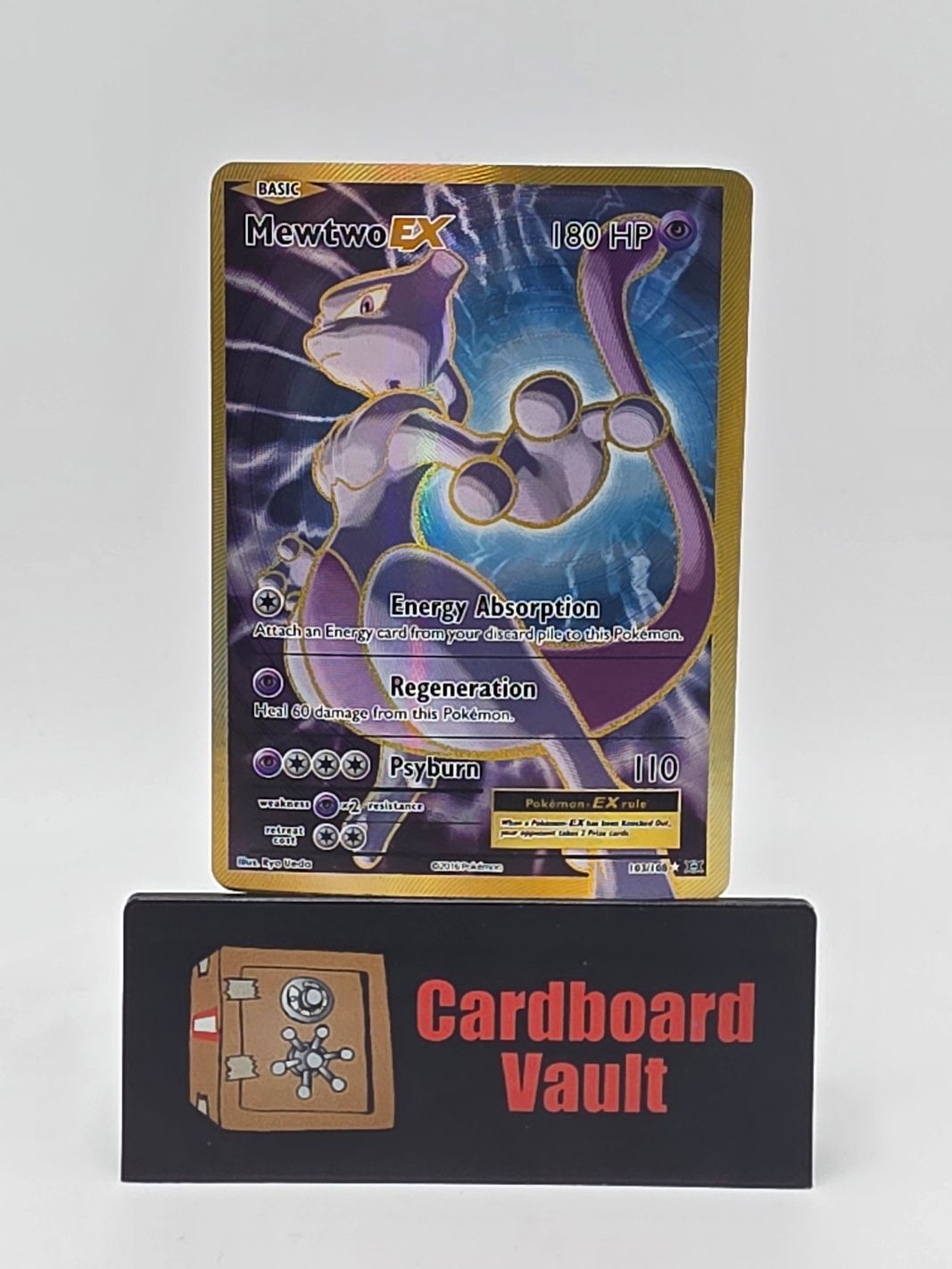 2016 Pokémon Mewtwo EX Full Art Holo 103/108