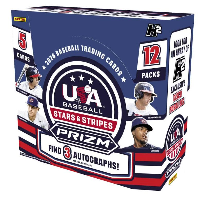 2026 Panini USA Stars &amp; Stripes Prizm Baseball H2 Box