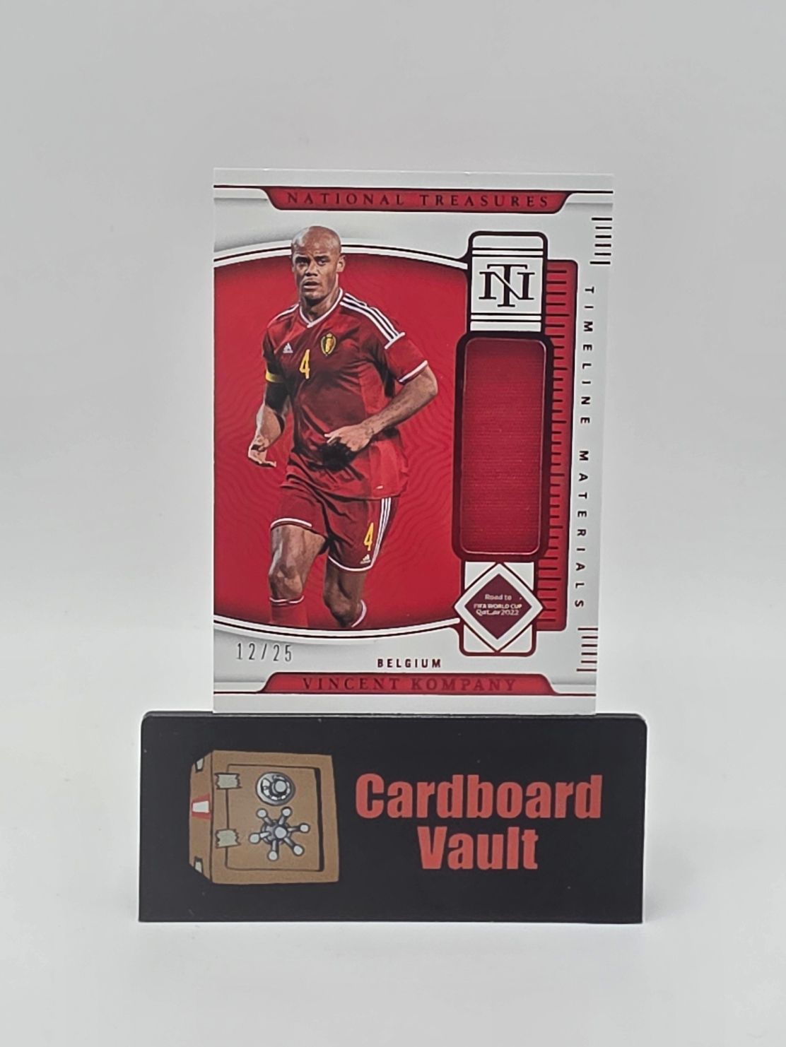 2022 National Treasures Vincent Kompany Timeline Materials #TM-VK 28/99 Red 12/25