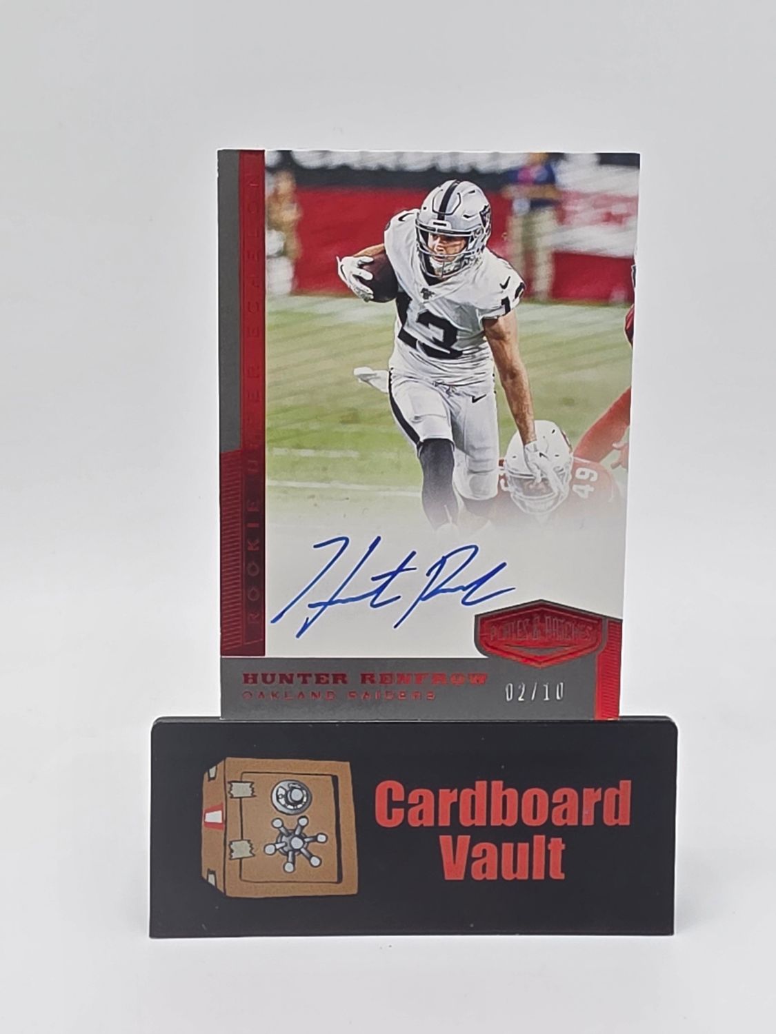 2019 Plates and Patches Hunter Renfrow #UE-HRE Red 02/10