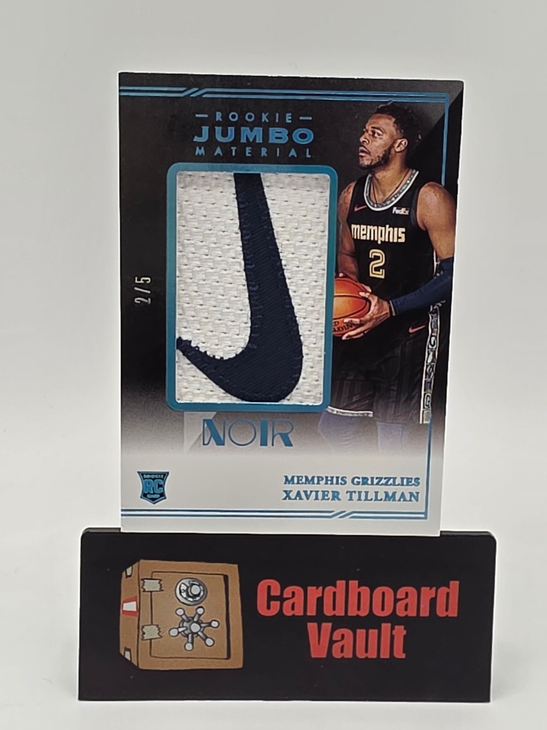 2020-21 Noir Xavier Tillman Rookie Jumbo Material Nike Swoosh Patch Jersey Match 2/5 #RJM-XAT