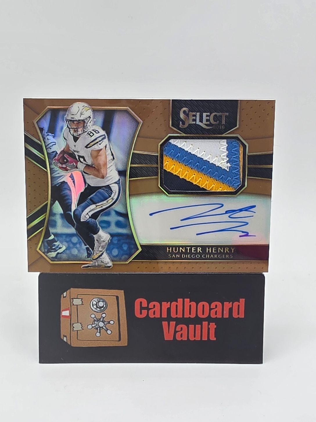 2016 Select Hunter Henry Quad Color Patch Autograph #RM-HH Copper Prizm 19/49