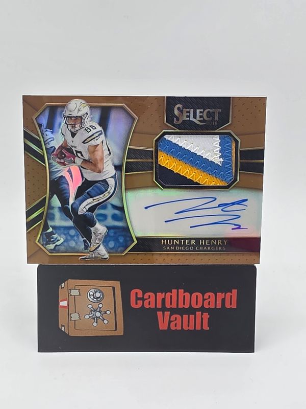 2016 Select Hunter Henry Quad Color Patch Autograph #RM-HH Copper Prizm 19/49