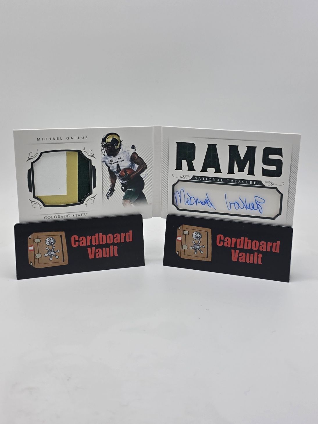 2018 National Treasures Collegiate Michael Gallup Rams Booklet #24 35/49