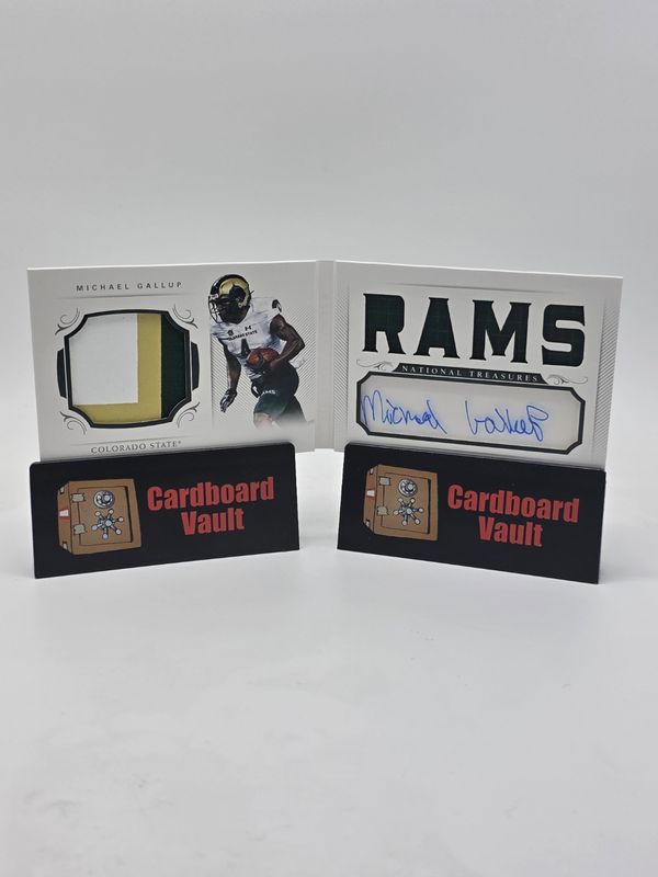 2018 National Treasures Collegiate Michael Gallup Rams Booklet #24 35/49