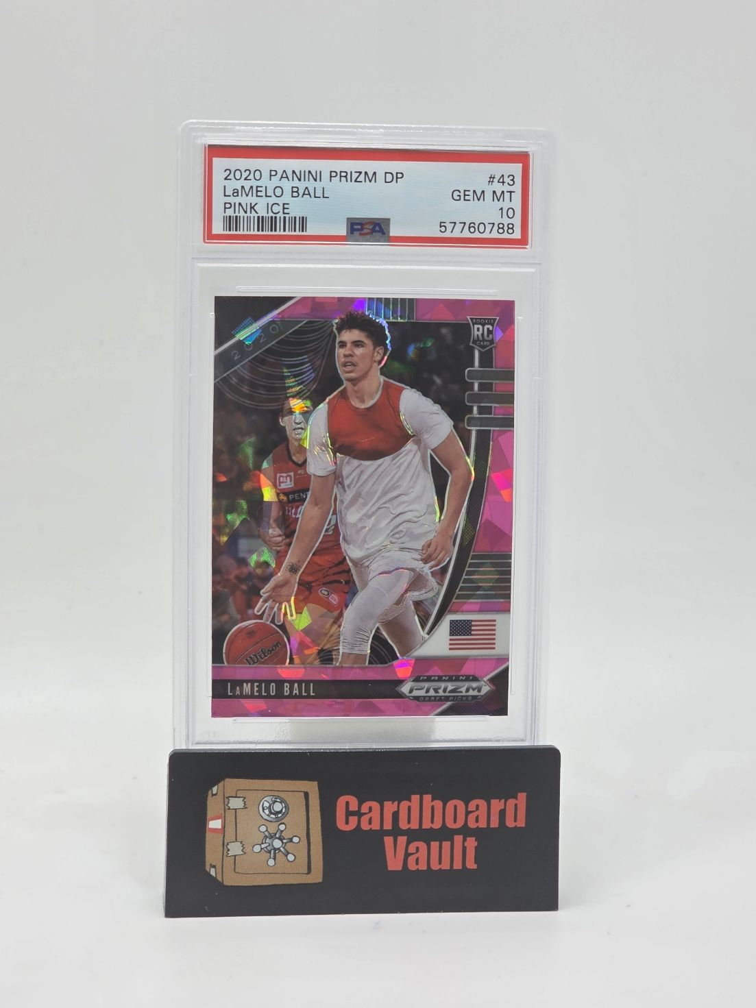 2020 Panini Prizm Draft Picks LaMelo Ball #45 Pink Ice Prizm PSA 10 57760788