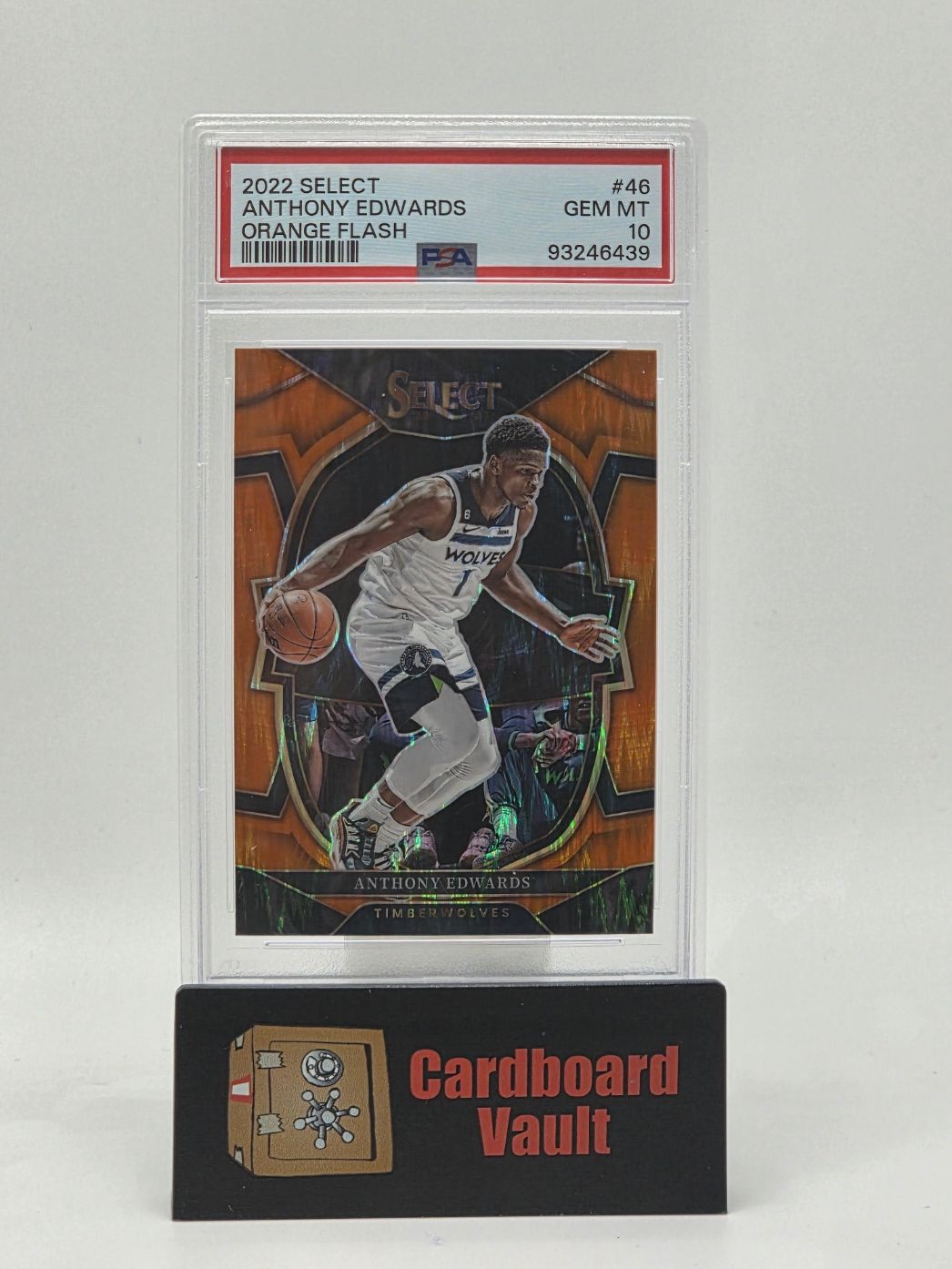 2022 Select Anthony Edwards #46 Orange Flash PSA 10 93246439