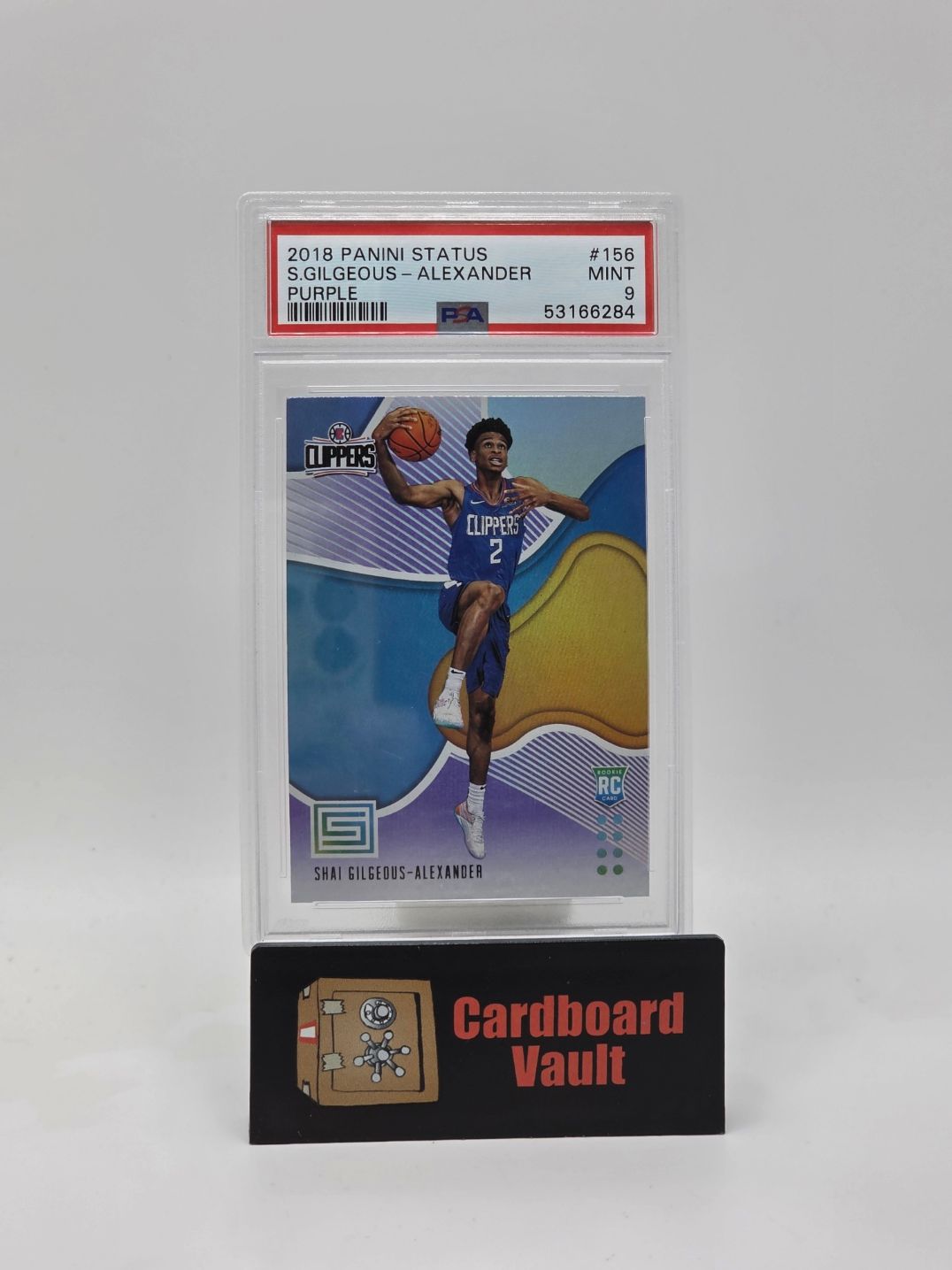 2018 Panini Status Shai Gilgeous Alexander #156 Purple PSA 9 53166284