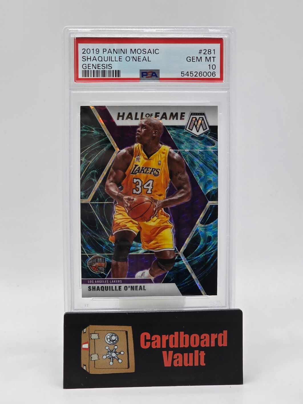 2019 Panini Mosaic Shaquille ONeal Hall Of Fame #281 Genesis PSA 10 54526006